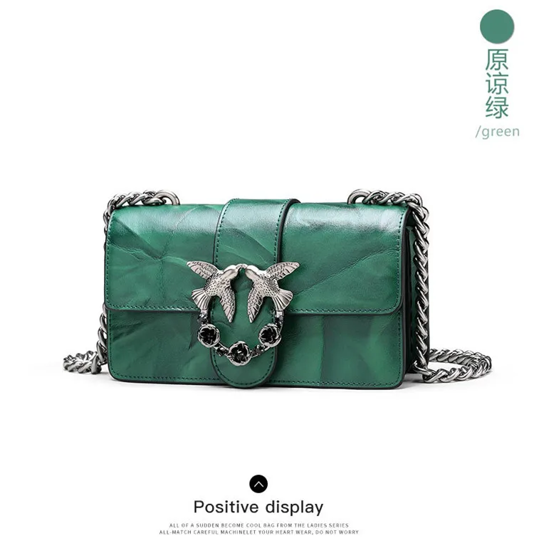 Designer Inspired Fashion Handbag Women Shoulder Bag Genuine Leather Classic Birds Flap Messenger Bags (14)