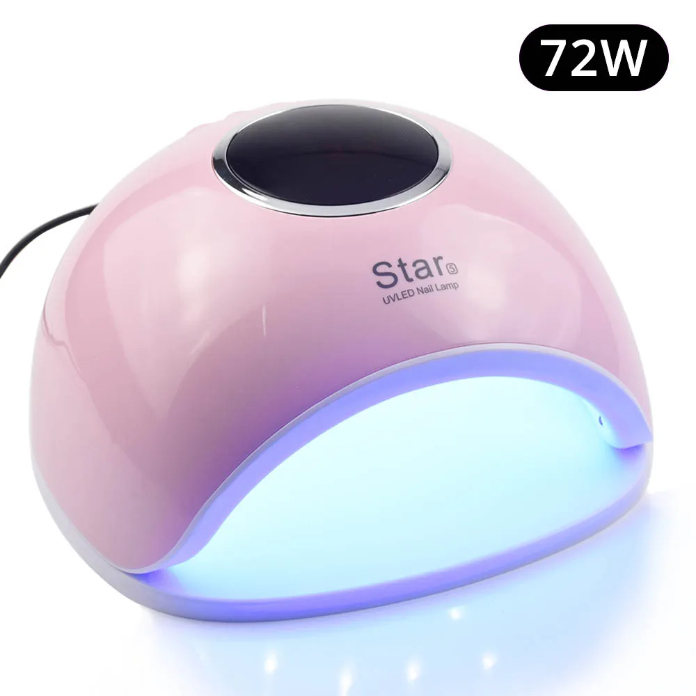 72 Вт Сушилка для ногтей УФ светодио дный Светодиодная лампа маникюра 33 шт. LED s ЖК