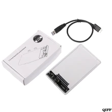 Прямая поставка и 2," USB 3,0 SATA HDD жесткий диск Внешний корпус полный прозрачный чехол APR28