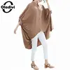 Best Price Shirt Oladivi Blouse Oversized Plus-Size Women Long And Tees Back-Top Batwing-Sleeve 32999467450