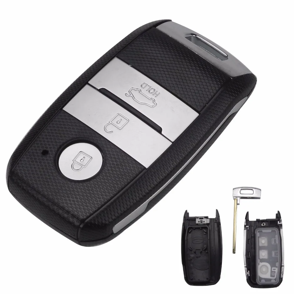 

jingyuqin Remote 3 Buttons Smart Car Key Cover Case Shell Fob For KIA K5 Sportage Sorento With Logo