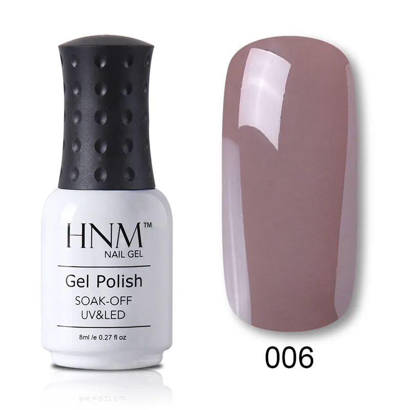 HNM 8 мл УФ-гель для ногтей, замачиваемый Полупостоянный светодиодный Гель-лак для ногтей, Гель-лак для ногтей, краска для ногтей, чистый цвет, лак для ногтей - Цвет: 006