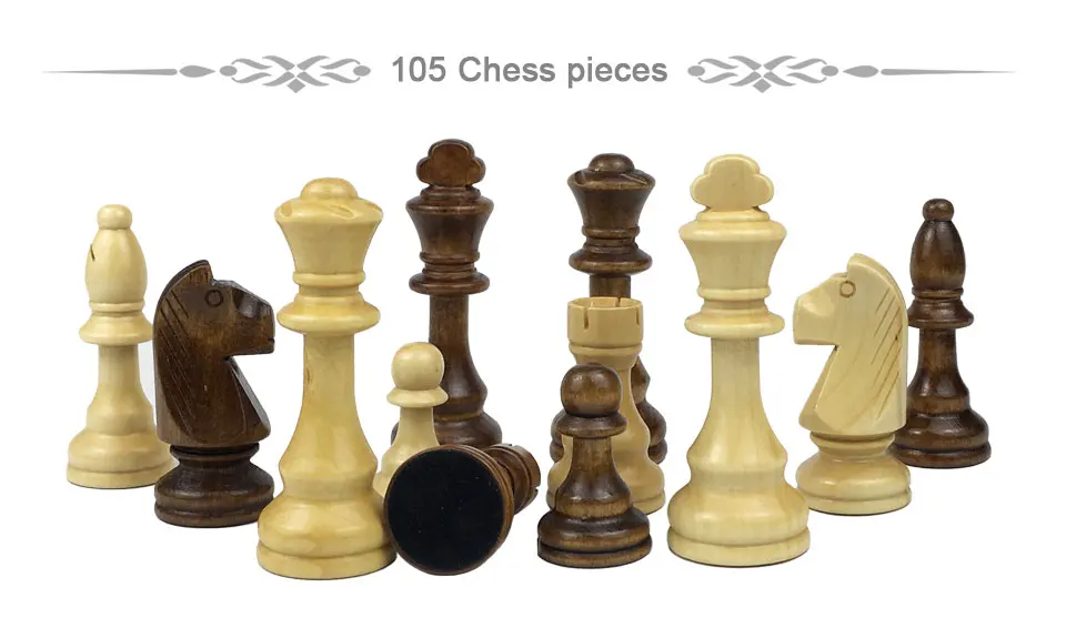 32 или 34 деревянные шахматы Высота короля 105 мм шахматы высокое качество Шахматный набор стандартные шахматы с ПУ шахматной доской IA8