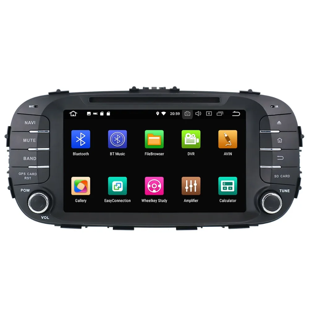 Android8.0 CD DVD плеер gps навигация для Kia SOUL- головное устройство магнитофон мультимедийный плеер ips Автомагнитола Tune navi