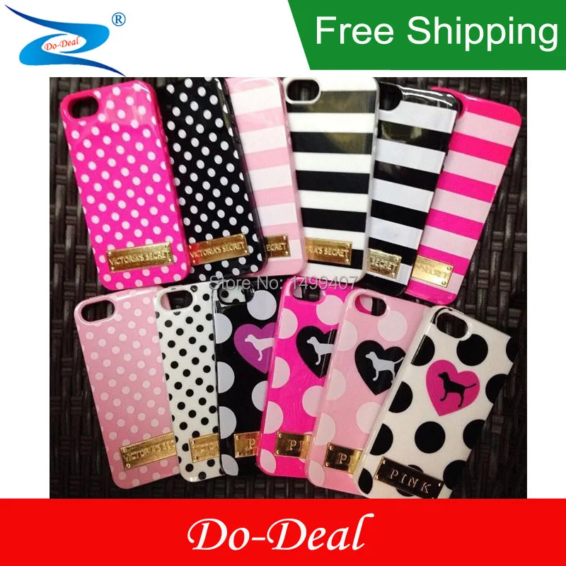 2015 Newest Victoria/'s Secret PINK Gold Logo TPU Stripe