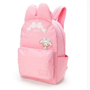 

2018 news cartoon Genuine my melody and hello kiitty women backpack High quality PU pink school bags High capacity for girls