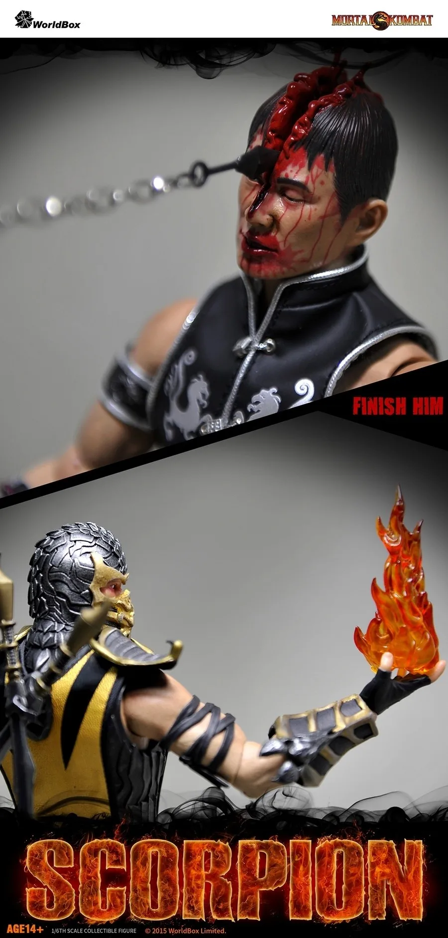 1/6 scale Figure doll Mortal Kombat Scorpionb 12" action figures doll Collectible Figure Plastic Model Toys