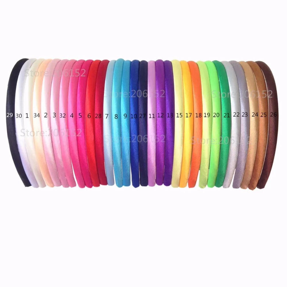 60pcs Lot 30colors Plain Satin Fabric Covered Headband 10mm Solid Fabric Covered Resin Hair Band Plastic Headband For Adult Kids Covered Headband Plastic Headbandfabric Covered Headbands Aliexpress