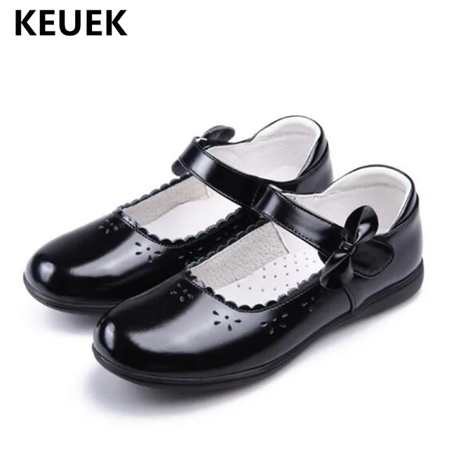 New Girls Leather Shoes Genuine Leather Children Performance Shoes
