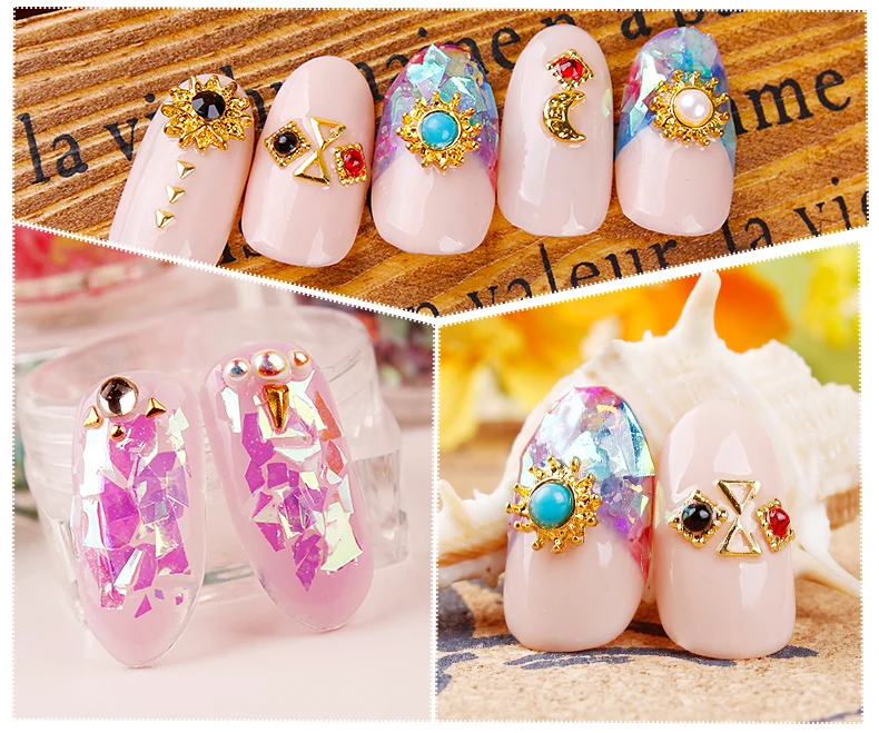 1х цветные ультратонкие чешуйки конфетной раковины, фольги для дизайна ногтей, блестящие листы для украшения красоты, TGZ01-12