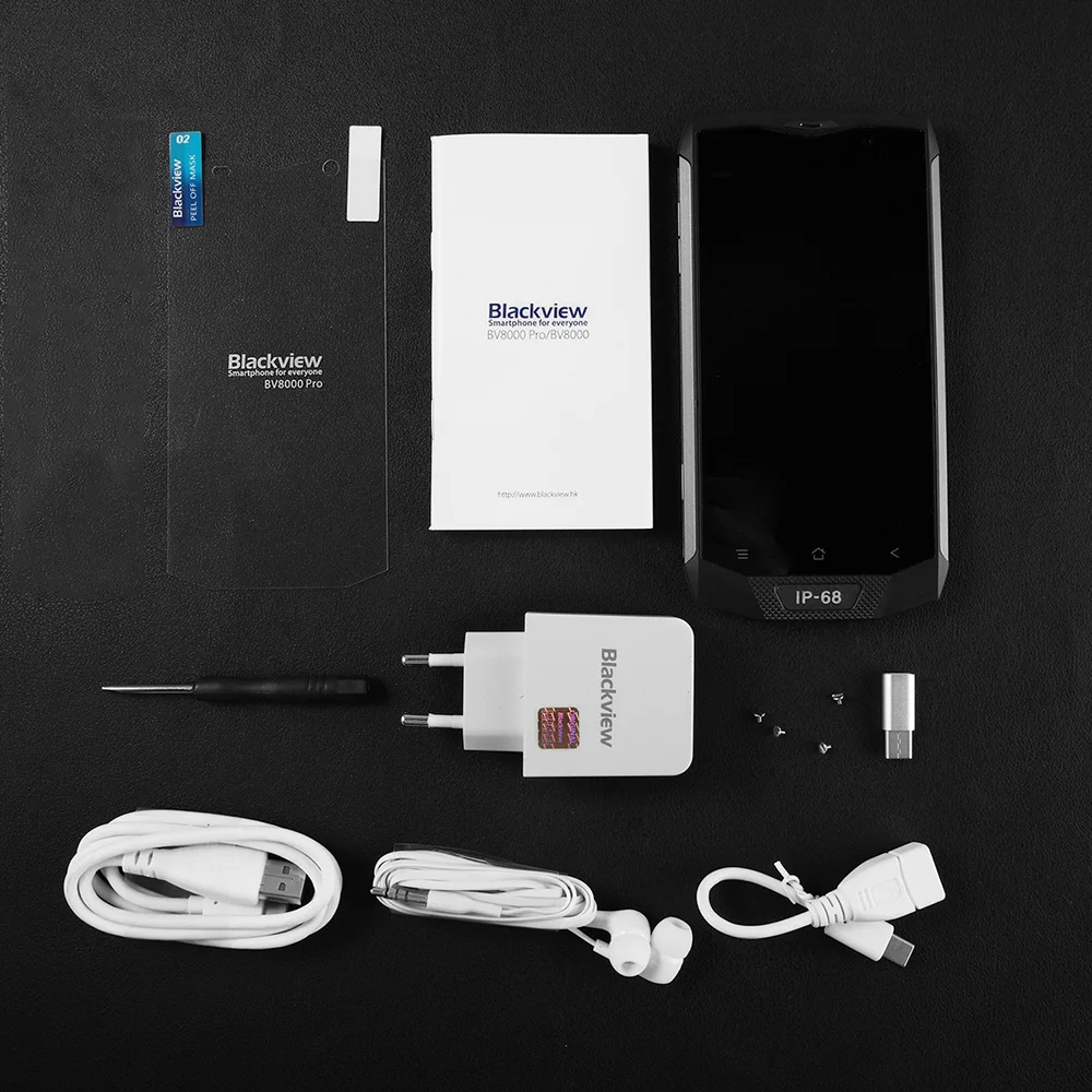 Оригинал Blackview BV8000 Pro 4G мобильный телефон 5 0 дюймов Android 7 MTK6757 Octa Core 2 3 ГГц 6 ГБ + B 16.0MP