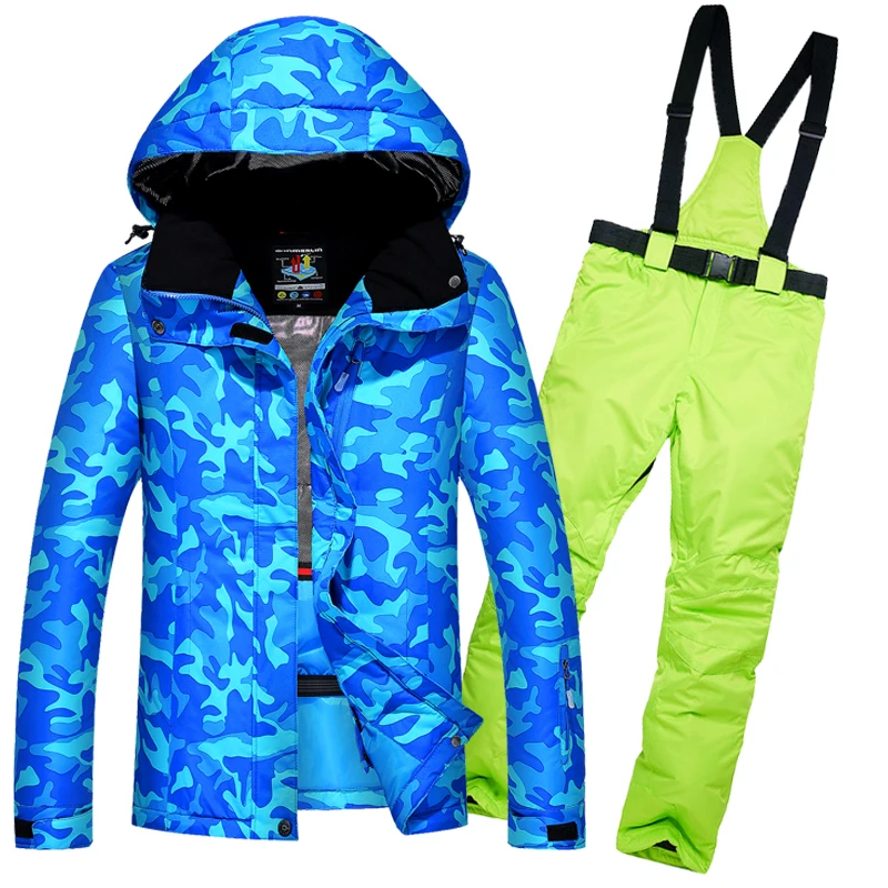 

High Quality Women's Skiing Suits Waterproof Windproof Thick Female Warm Ski Jacket Snow Pants Set Outdoor Women Skiing Clothes
