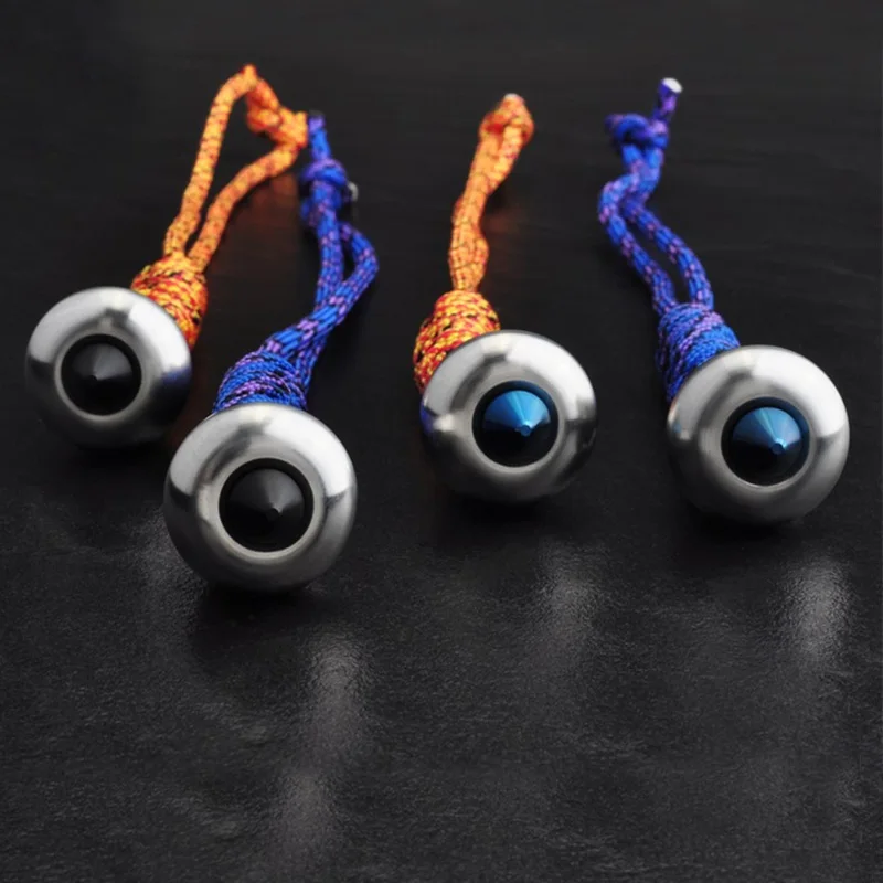 Metal-EDC-Sharp-Knife-Beads-Pendant-Paratrooper-Rope-Art-Double-Crafts-Gourd-Sinkers-With-Toys (3)