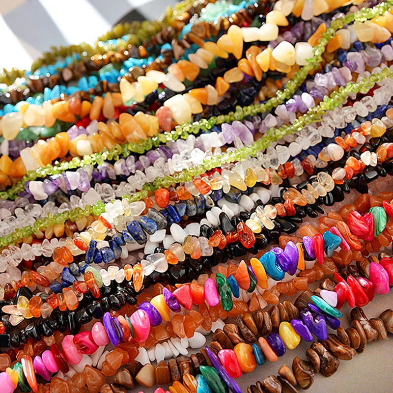 

30g Transparent Irregular Natural Stone Bracelet Beads Connector Findings DIY Necklace Charms Anklet Jewelry Accessory C324