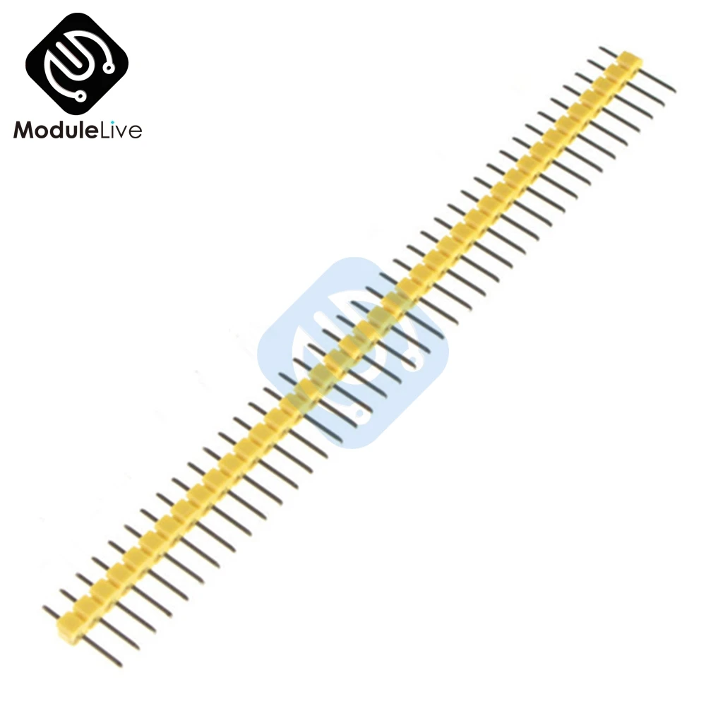 10 шт. электронный комплект «сделай сам» Однорядный 40Pin 2,54 мм Круглый Женский штыревой наконечник Желтый Черный Белый Зеленый Синий Красный 2,54 мм - Цвет: Цвет: желтый