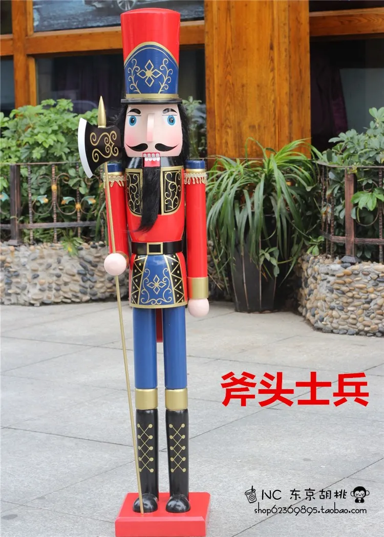 Jiangsu Щелкунчик кукольный 1,2 метров большой 120 см солдат домашнего интерьера/свадьбы/украшения бара - Цвет: see chart