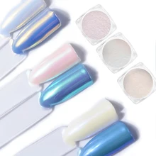 1 коробка Алмазная жемчужная Русалка порошок 2 г блестящий белый лак для ногтей порошок пыль DIY декоративный пигмент для ногтей новые инструменты для маникюра