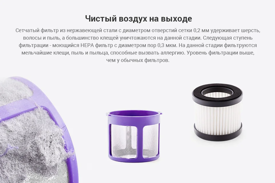 Мини пылесос Puppyoo WP606 для удаления пылевых клещей [официальная гарантия 1 год, 2 дня]