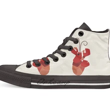 Повседневная холщовая обувь кеды с высоким берцем, Прямая