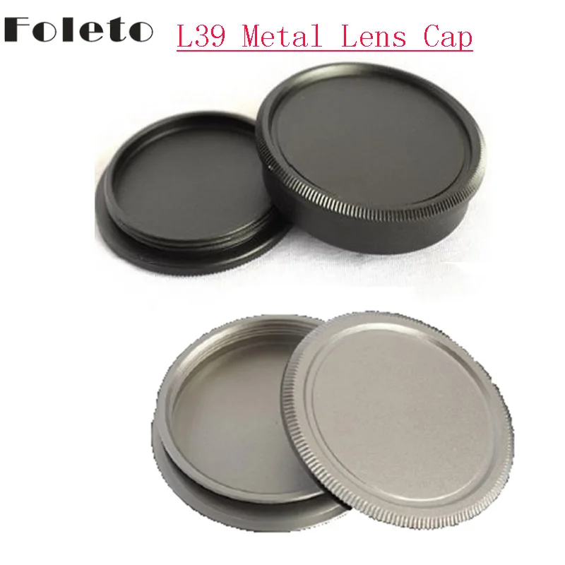 

Foleto Metal M39 L39 Lens Cap + Rear Cap Lens Protector Protective for Leica L39 M39 39mm Screw Mount Camera Lens Silver Black