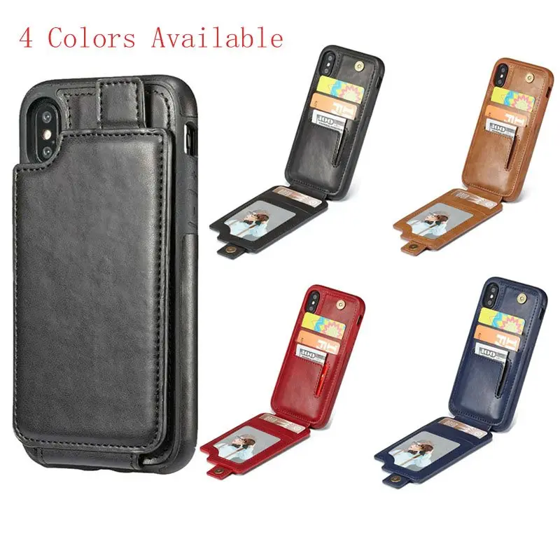 For IPhone X Wallet Case, Ultra Slim PU Leather ID Credit