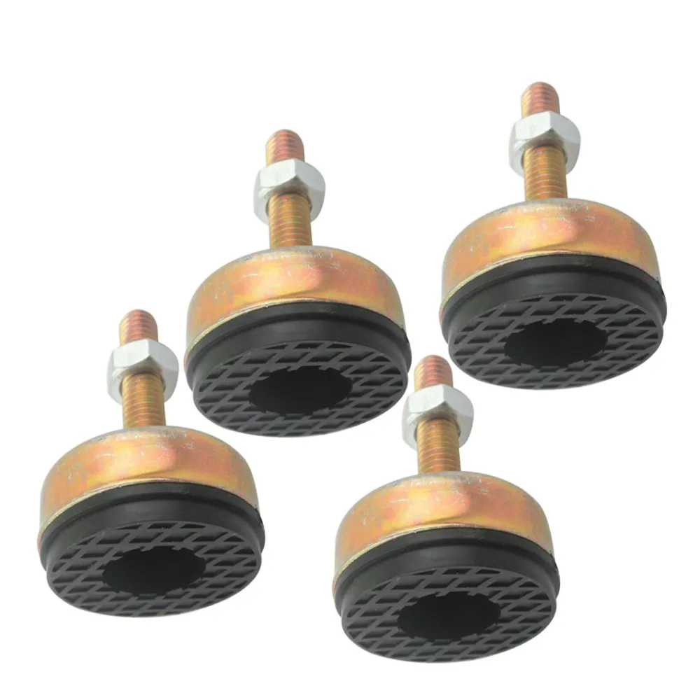 

4pcs M8x80mm Thread Color-Zinc Adjustable Foot Cup 43mm Base Diameter Leveling Foot for Furniture/Pipe Rack/Machine Tool