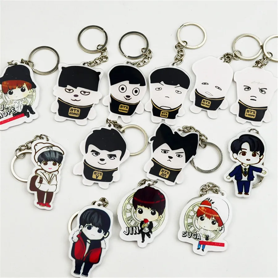 Korea Kpop BTS Bangtan Boys Key Chain Toy Model Toy Doll Accessories