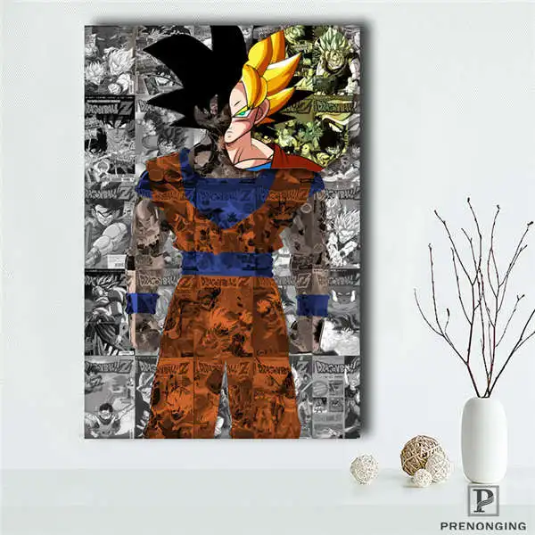 Съемная роспись домашний декор es плакат Лидер продаж Жемчуг дракона Z Goku плакат с героями аниме#190114s07 - Цвет: Цвет: желтый