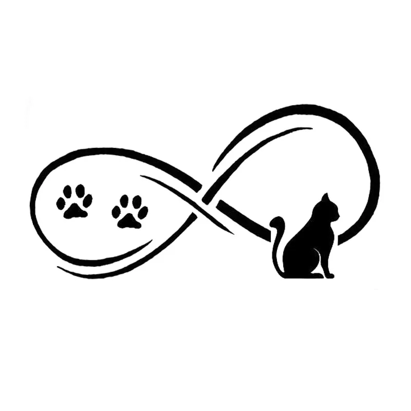 

17.8*8.9CM Pet Cat Creative Cartoon Vinyl Decal Fashion Car Styling Decoration Stickers Black/Silver C6-0804