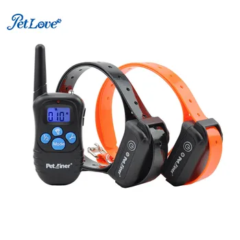 

Remote Control Dog Trainer - 330 Yards Warning Tone Static Shock and Vibration E Collar Rechargeable and Waterproof for 2 Dogs