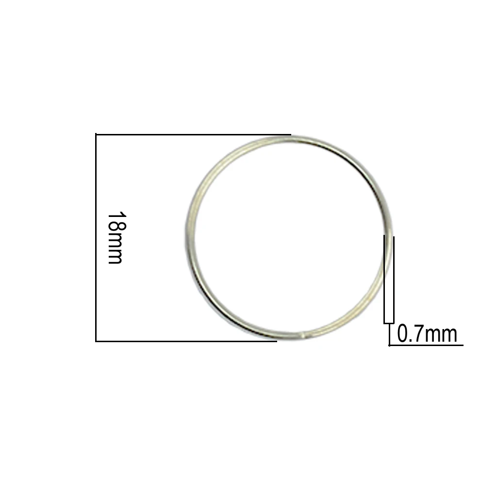 100pcs Split Key Rings 0.7x18mm White K Plated Steel Round Split Ring for Car Home Keys Organization, Arts & Crafts, DIY Jewelry