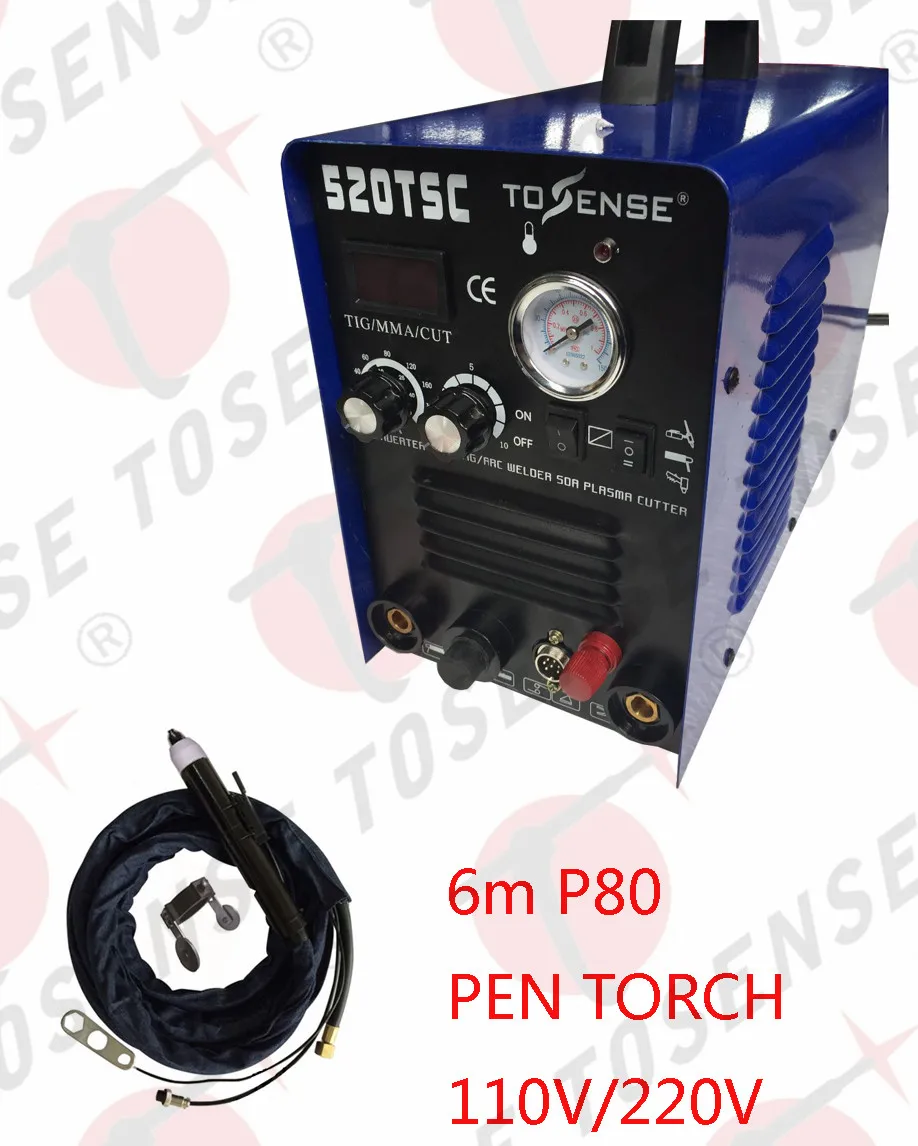 

CNC P80 Straight Torch 6M 3 IN 1 Multifunction 520TSC Pilot arc 110/220V dual Voltage TIG MMA CUT ARC Welding Machine Free Post