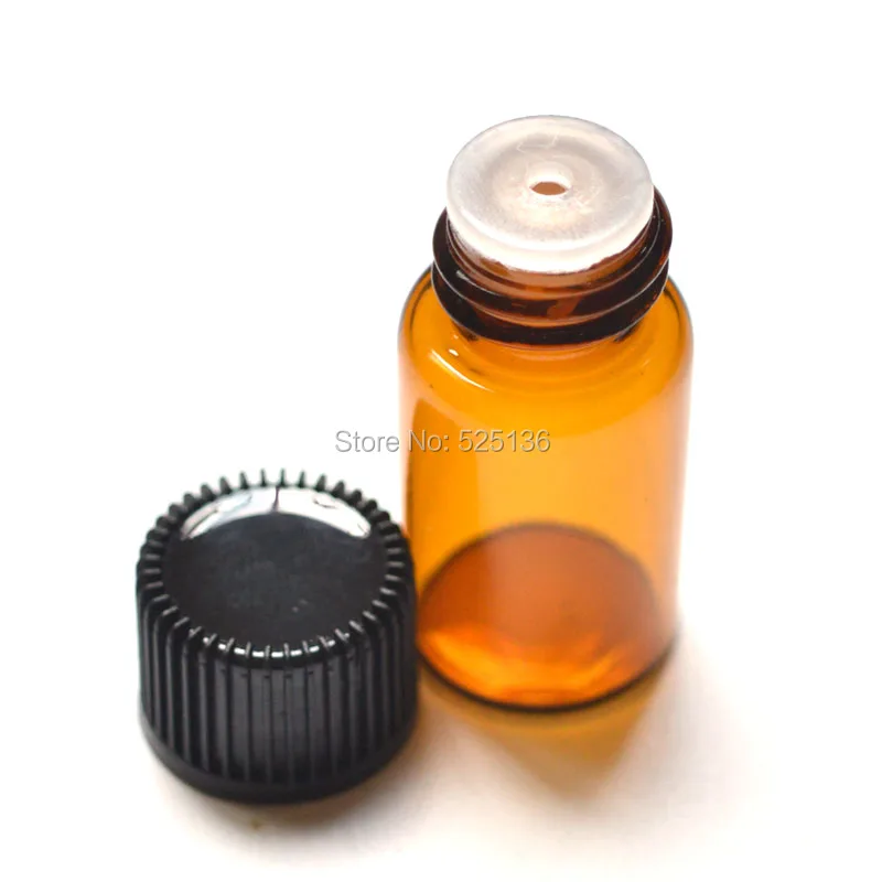 10 шт флакон для парфюма Amber Стекло бутылка с уменьшенным горлышком и Кепки Малый эфирное масло 3 мл мини-стеклянные флаконы