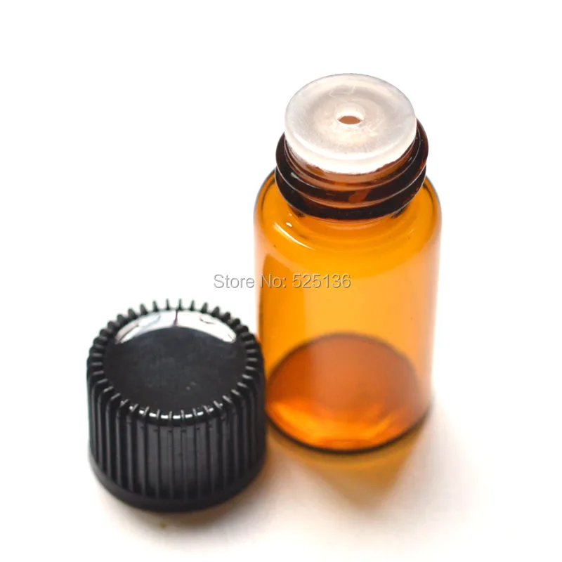 

10pcs perfume sample Amber Glass Bottle with Orifice Reducer and Cap Small Essential Oil 3ml Mini Glass Vials