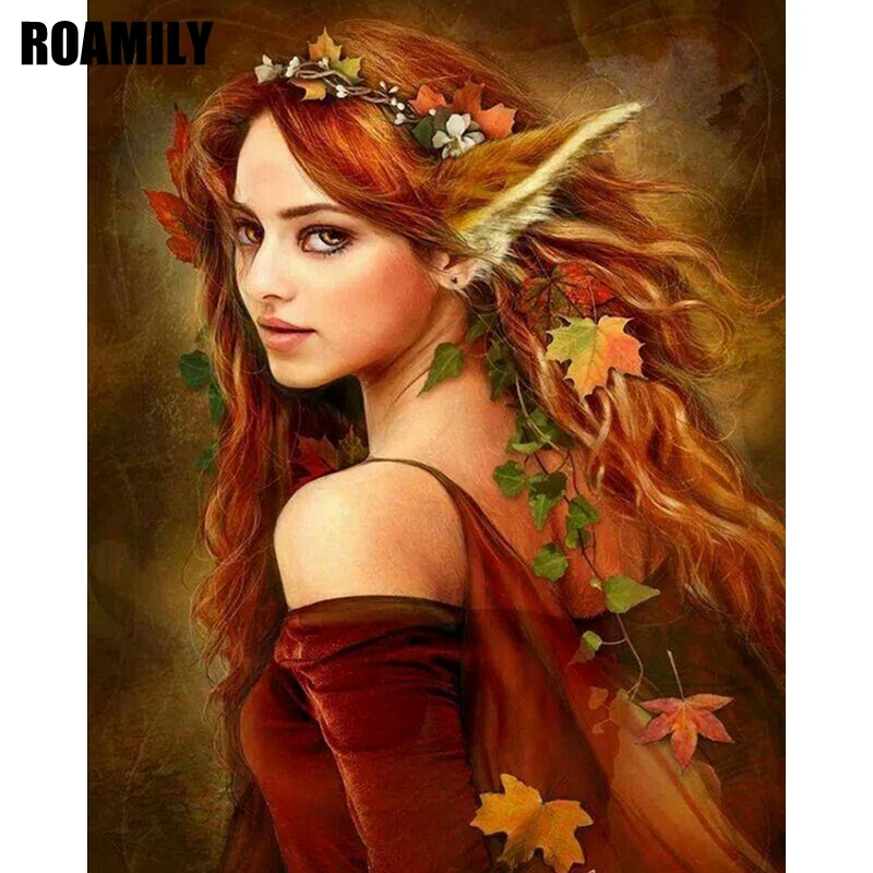 

ROAMILY,Cross Stitch Diamond Fairy,Beautiful Women,Diamond Embroidery,Dimond Art Full,Full Daimond Picture,Mosaic,Wholesale