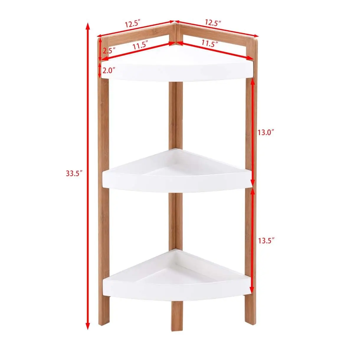 Giantex 3 Tier Corner Shelf Tower Storage Bathroom Wood Rack Stand Organizer Holder Home Furniture HW57019 Giantex 3 Tier Corner Shelf Tower Storage Bathroom Wood Rack Stand Organizer Holder Home Furniture HW57019
