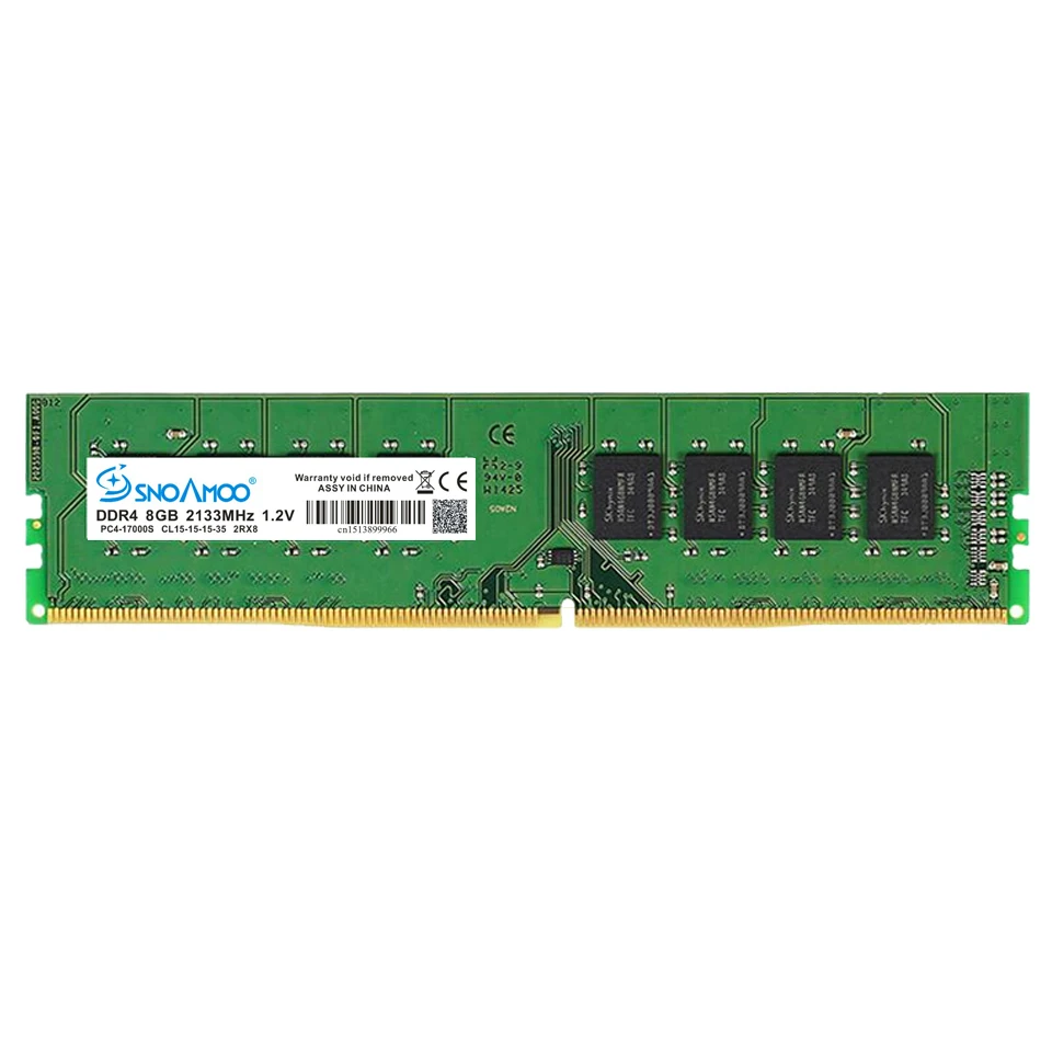 Оперативная память SNOAMOO DDR4 для настольных ПК 8 Гб 2133 МГц 2400 МГц CL1516 PC4-17000S 288-Pin 4 Гб DIMM для Intel Stick ARM Computer RAMs гарантия