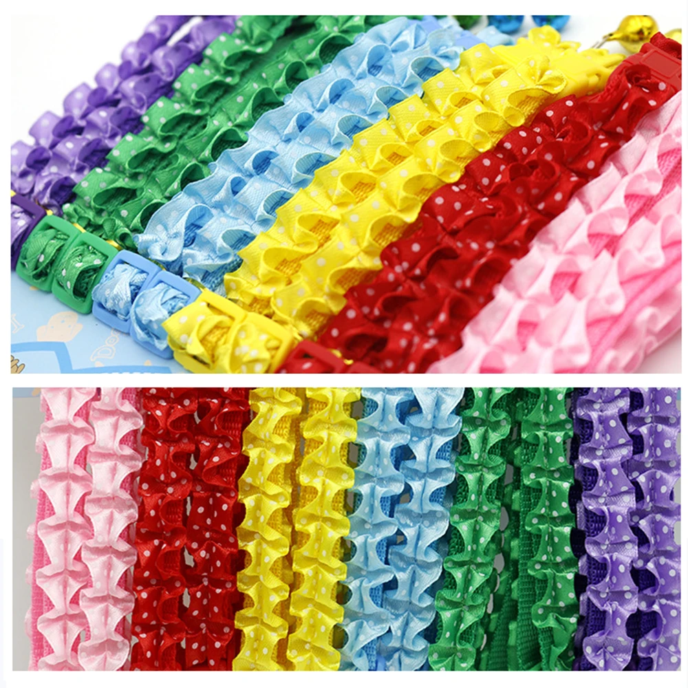 Ошейники для домашних животных кошек маленьких щенков собаки Регулируемая