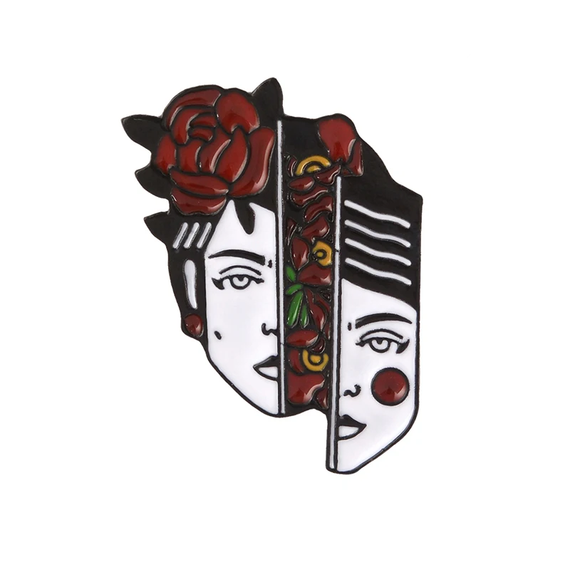 Weird Pretty Woman Face Metal Enamel Brooch Terror Divided Into Two Half Face Flower Badge Pin Unique Trendy Costume Jewelry Brooches Aliexpress Weird Pretty Woman Face Metal Enamel Brooch Terror Divided Into Two Half Face Flower Badge Pin Unique Trendy Costume Jewelry Brooches Aliexpress