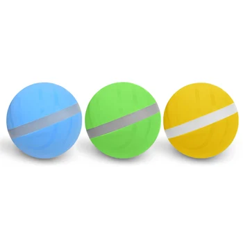 

Pet Dogs Interactive Chew Toy Ball USB electric LED Light Sound rolling flash ball toy waterproof bite resistant Bouncy Ball