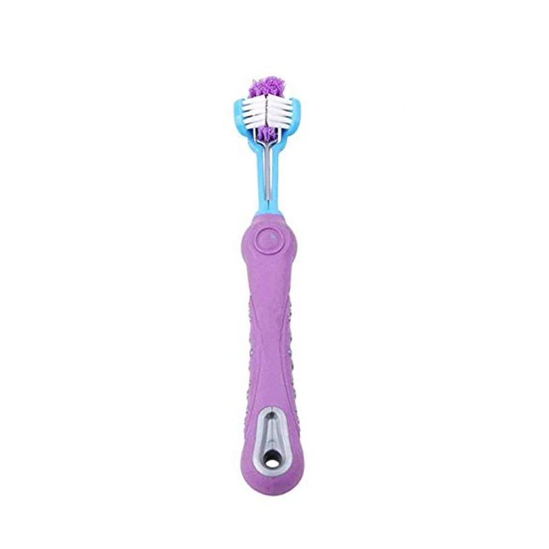 Three Sided Pet Toothbrush Dog Brush Addition Bad Breath Tartar Teeth Care Dog Cat Cleaning Mouth Grooming Supply Drop Shipping
