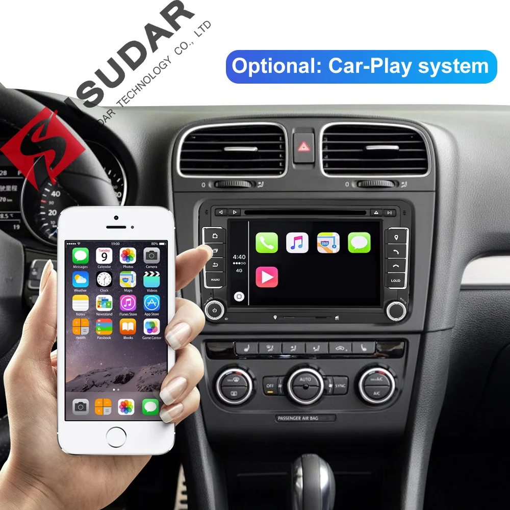  Isudar 2 Din Auto Radio Android 9 For VW/Volkswagen/POLO/Golf/Skoda/Octavia/Seat/Leon GPS Car Multi