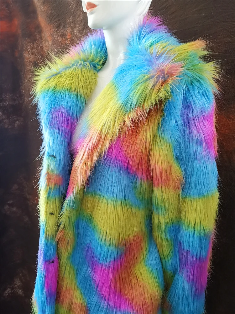 Новинка, зимнее женское пальто из искусственного кроличьего меха, Толстая теплая леопардовая норковая куртка, Тренч, пальто, сексуальное роскошное Женское пальто размера плюс