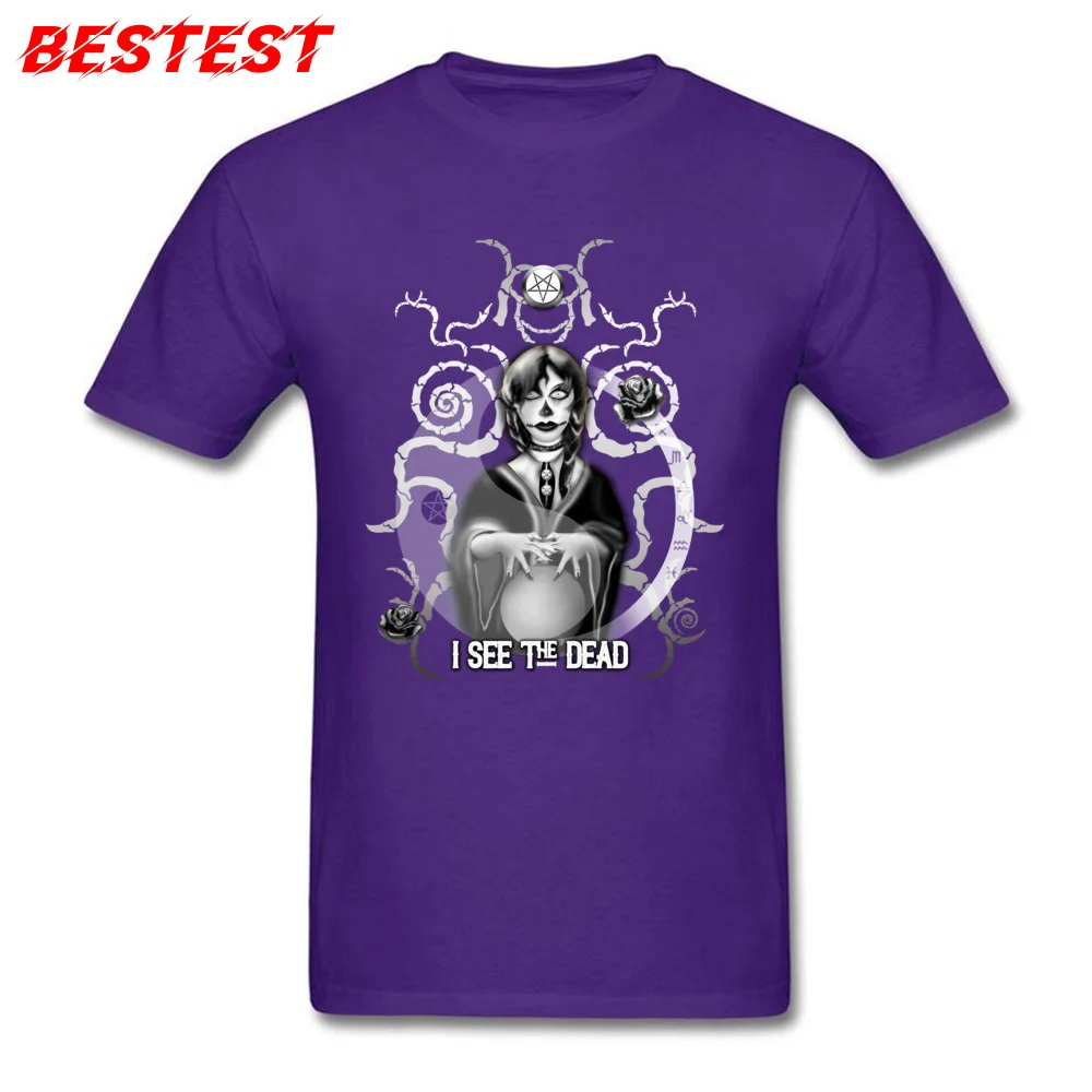 I See The Dead Tees 2018 New O Neck Casual Short Sleeve Cotton Fabric Men's T Shirt Printed On T-Shirt Drop Shipping I See The Dead purple