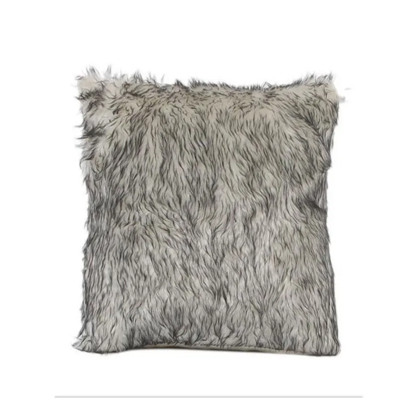 18 видов стилей плюшевая однотонная подушка, мягкая меховая теплая наволочка, декоративная наволочка для дивана, поясная подушка, домашний декор - Цвет: As Photo Show