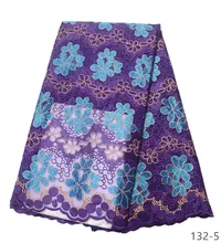 2019 top selling african cord lace High quality french lace fabric Royal Blue African mesh lace fabric for nigerian wedding 132