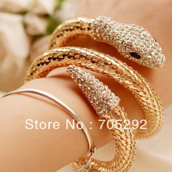 New Arrival Unique Design Gold Plated Snake font b Chain b font font b Bracelet b