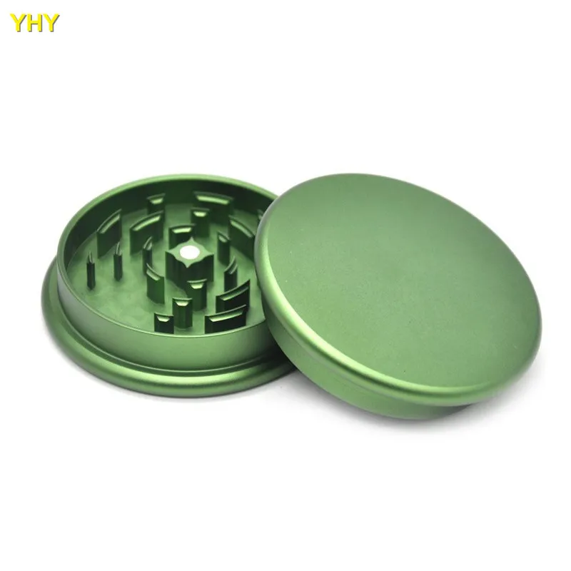 Aircraft Aluminium Grinder 2 Layers 53mm High Grade Herb Spice Crusher Tobacco Metal Grinder Green Purple Gold04