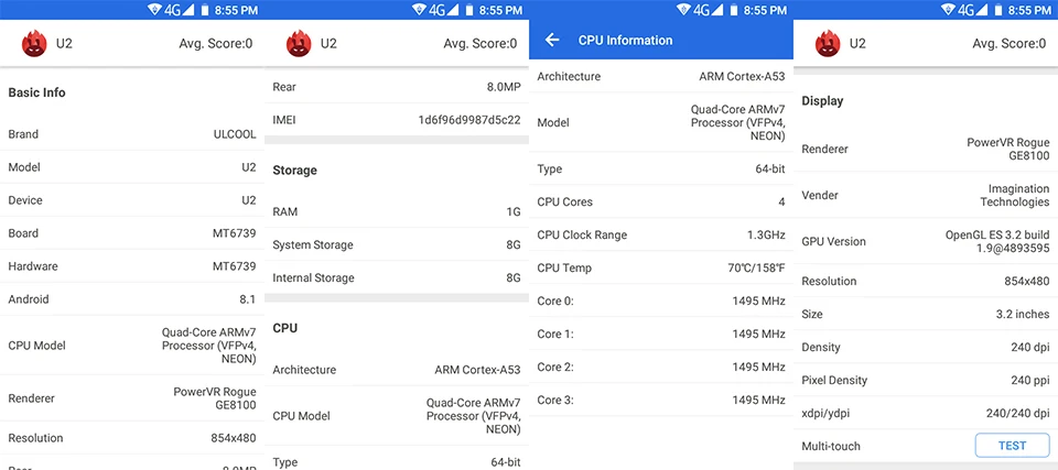 Маленький 4G смартфон Ulcool U2 MTK6739 1 ГБ 8 ГБ 3,15 дюймов мини-мобильный телефон Android 8,1 Google Play store кожаный маленький мобильный телефон