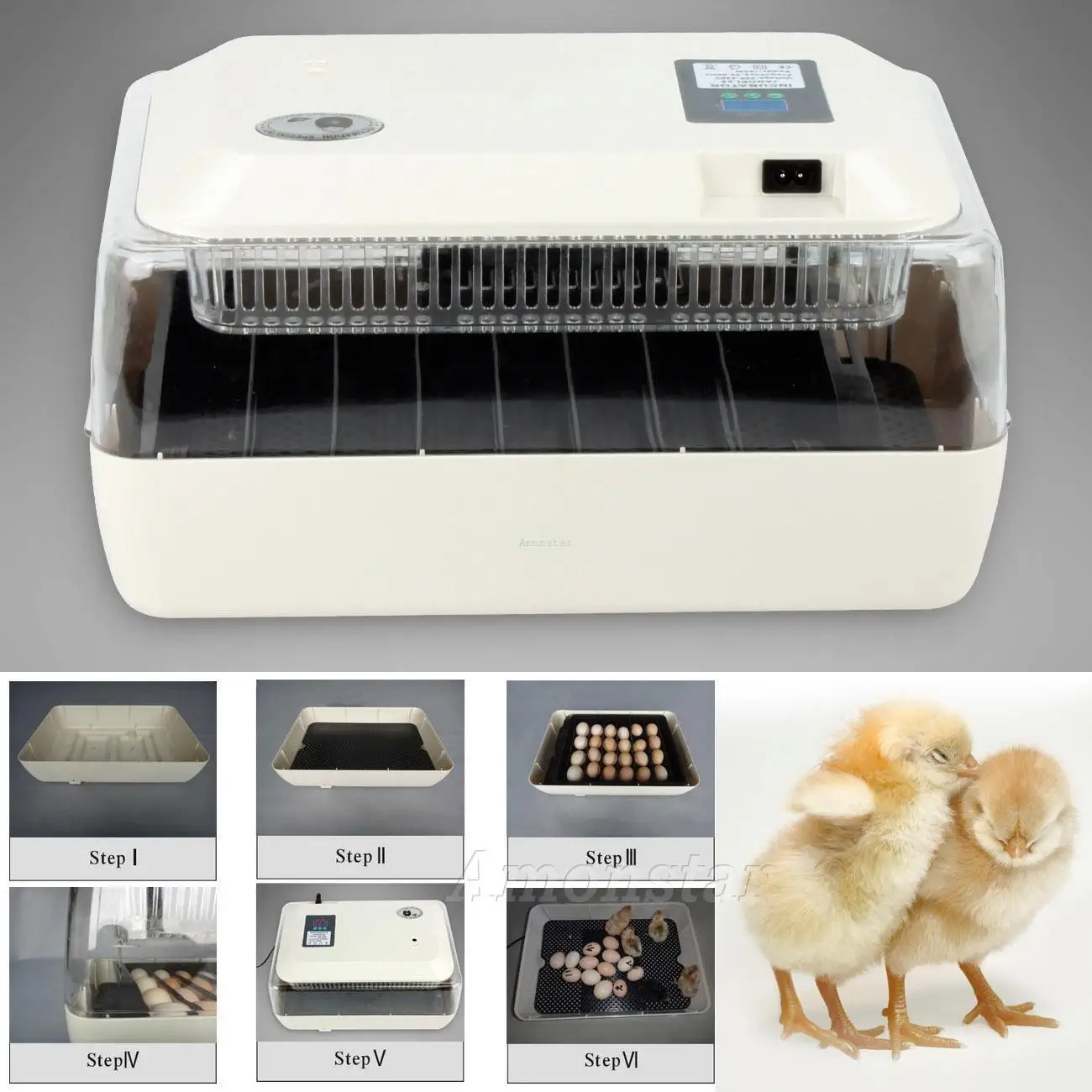 

NUOVA QUAGLIA POLLO UOVO INCUBATRICE GIRAUOVA AUTOMATICA 24 UOVA INCUBATOR